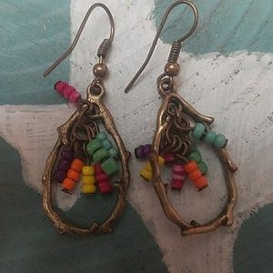 Rainbow Twig Earrings